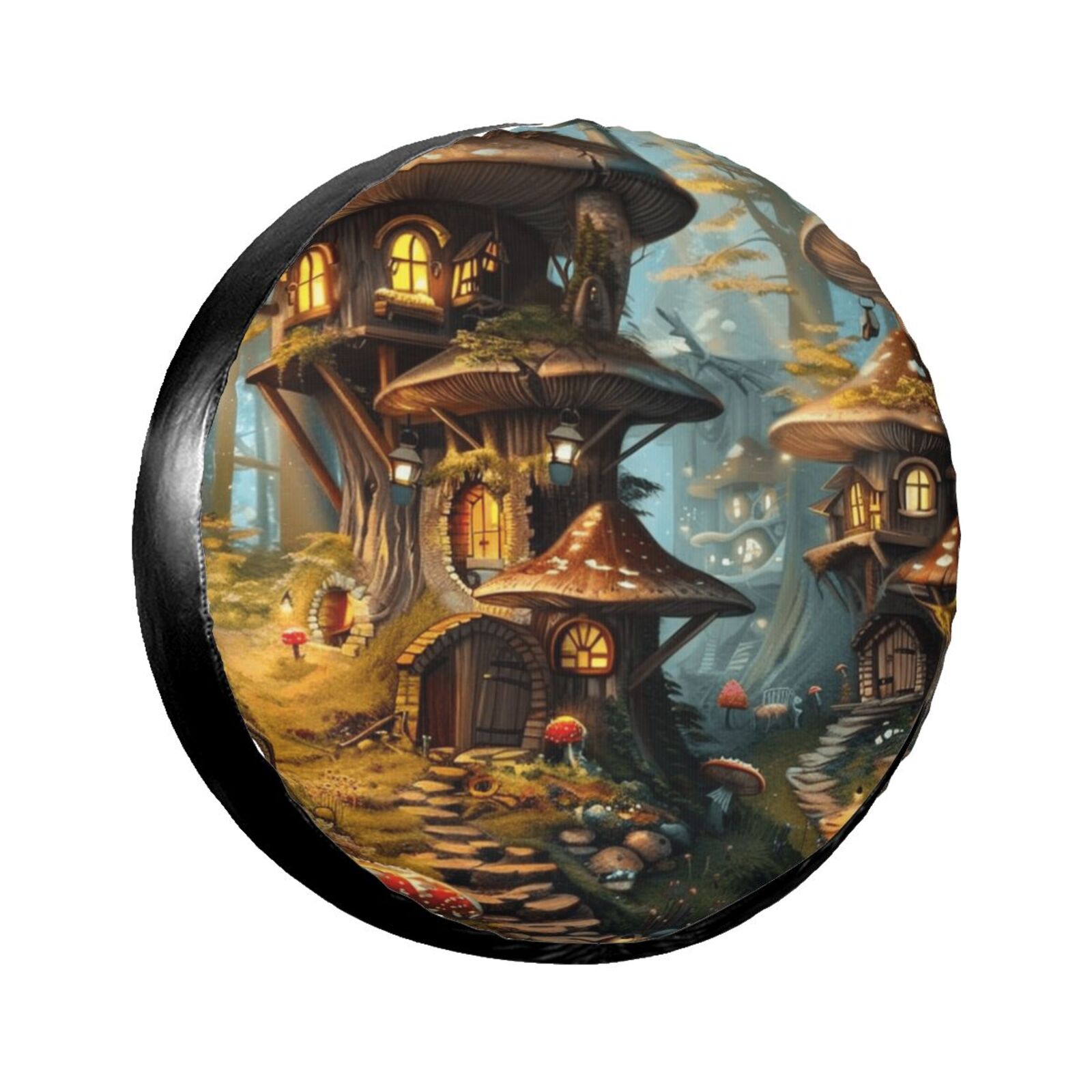 Plant fantasy architecture The spare tire cover is suitable for