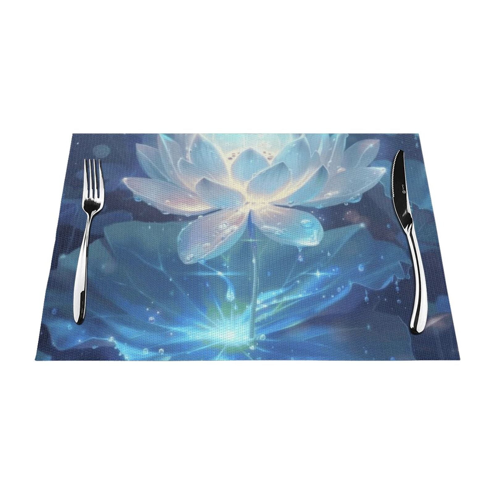 Plant painting ing closeup mat, heatresistant dining table mat