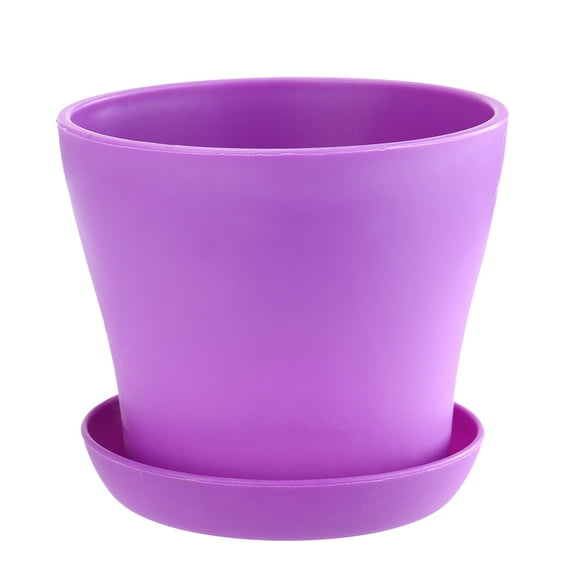 Plant pots Colorful Plastic Flower Pots with Drainage Holes Modern Round Planters for Indoor Outdoor Plants Durable Flowerpot for Home Garden Desk Decoration for Indoor Outdoor