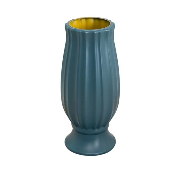 Plant pots Roman Style Plastic Decorative Vase Shatterproof Classical Column Flower Pot with Hemp Rope Unbreakable Origami Vase for Living Room Mantel Home Decor for Indoor Outdoor