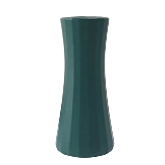 Plant pots Shatterproof Plastic Vase with Hemp Rope Accent Slim Waist Decorative Flower Vase Origami Style Unbreakable Floral Container for Modern Living Room Office Home Decor for Indoor Outdoor