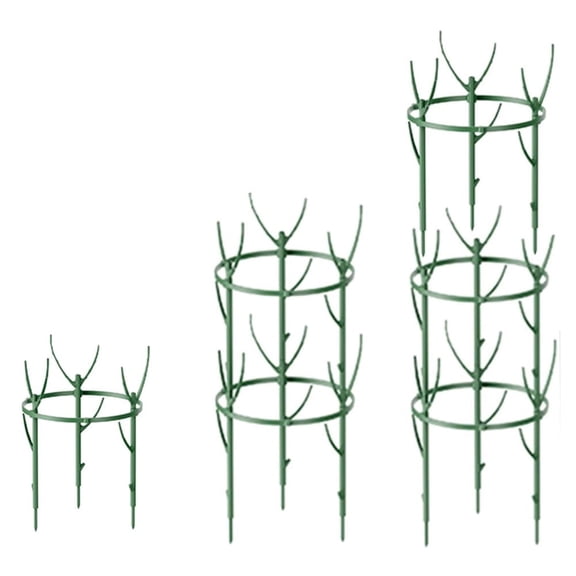 Plant support trelli Rings Metal Stake Cucumber Garden Flower Climb tomato Stand Single Layer Smile Home