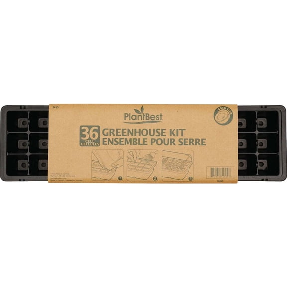 PlantBest 36-Cell Plastic Windowsill Greenhouse Seed Starter Kit 3455