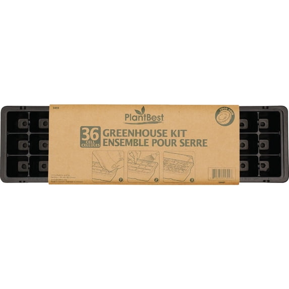 PlantBest 36-Cell Plastic Windowsill Greenhouse Seed Starter Kit 3455