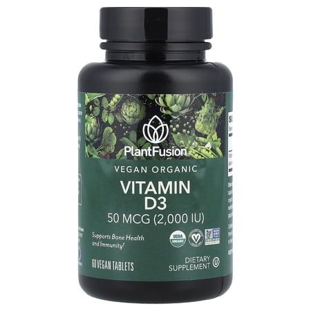 PlantFusion - Vegan Organic Vitamin D3 2000 IU - 60 Tablets