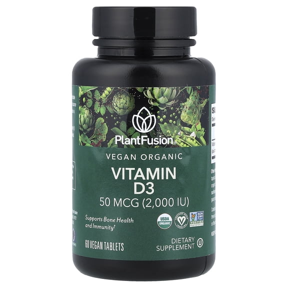 PlantFusion - Vegan Organic Vitamin D3 2000 IU - 60 Tablets