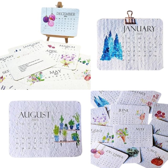 Plantable Seed Calendar 2025 Desk Calendars Lush Farm Seed Calendar
