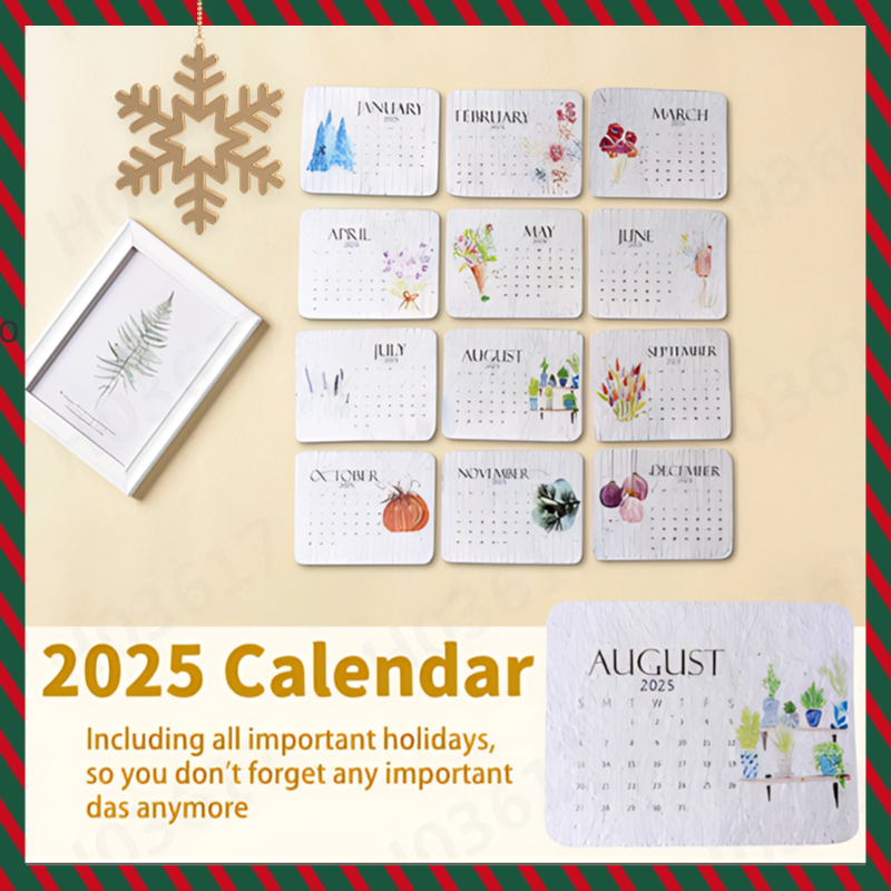 Plantable Seed Calendar 2025, From January 2025 to December 2025