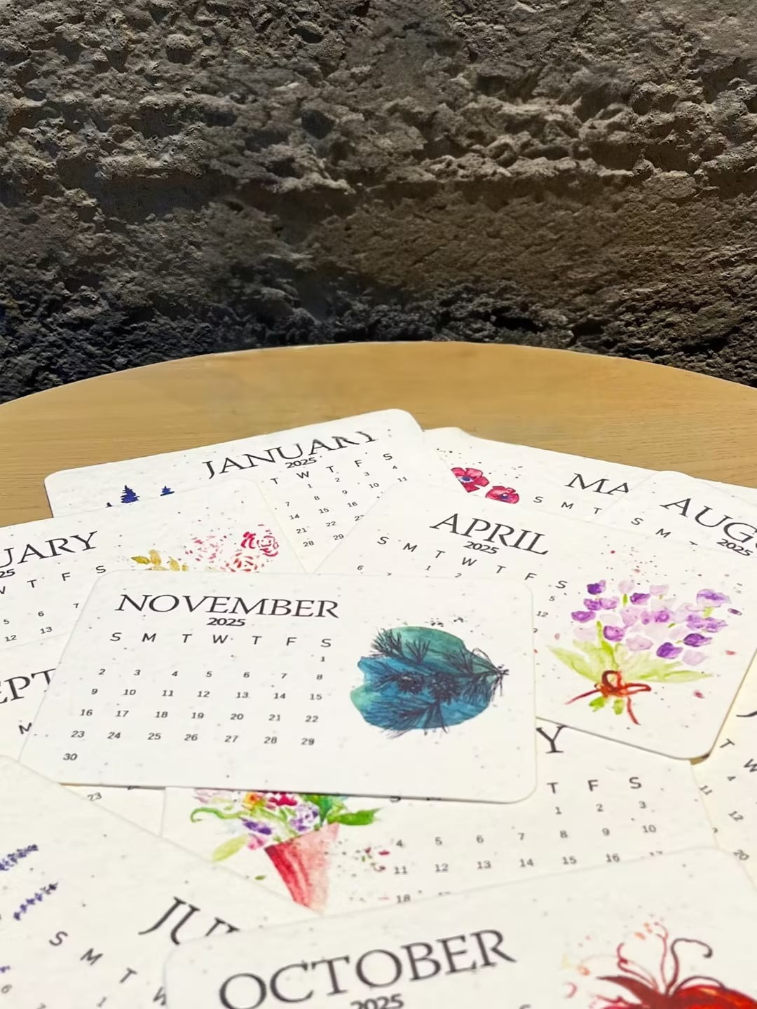 Plantable Seed Calendar 2025,Seed Calendar From January 2025 to