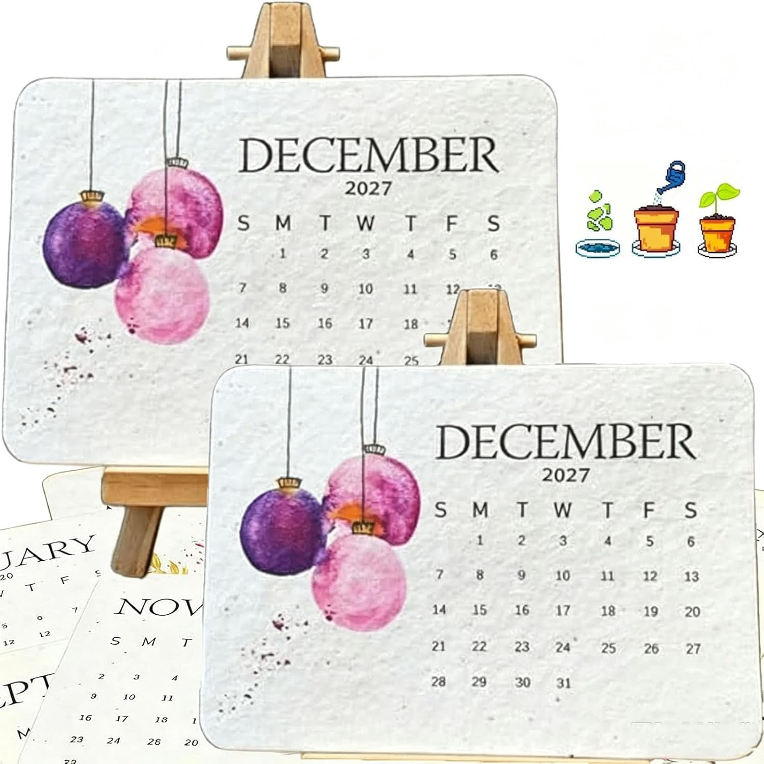 Plantable Timeless Seed Calendar 2027, Paper Calendar with Wildflower ...