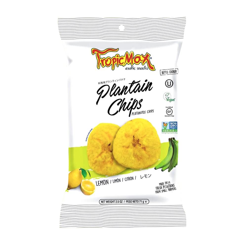 Plantain Chips with Lemon Flavor GlutenFree Kettle Cooked Organic