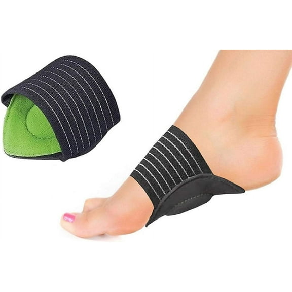 Plantar Fasciitis Arch Support for Flat and Achy Feet, Heel Spurs, Fallen Arches and Foot Pain Relief 2 Gel Cushioned Sleeves, Padded Compression Insoles for Men and Women (Green)