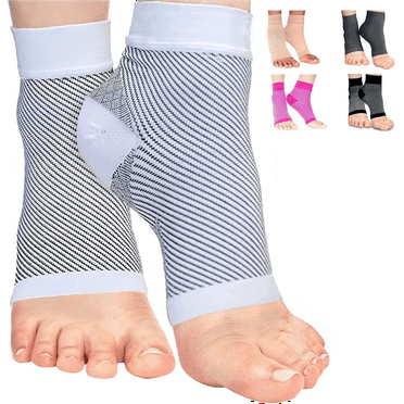 Plantar Fasciitis Compression Socks for Women & Men - 1 Pair Ankle Compression Sleeve, Nano Brace for Everyday Use - Provides Arch Support & Heel Pain Relief