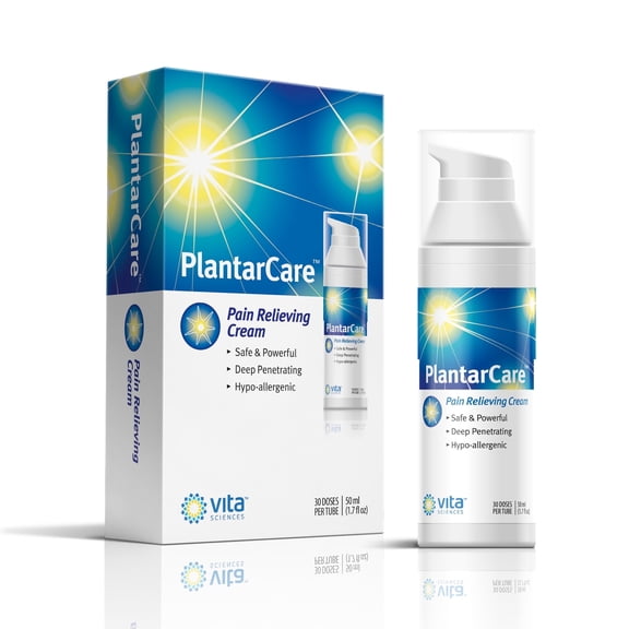 Vita Sciences PlantarCare, Topical Plantar Fasciitis Support Cream with Capsaicin, 1.7 oz