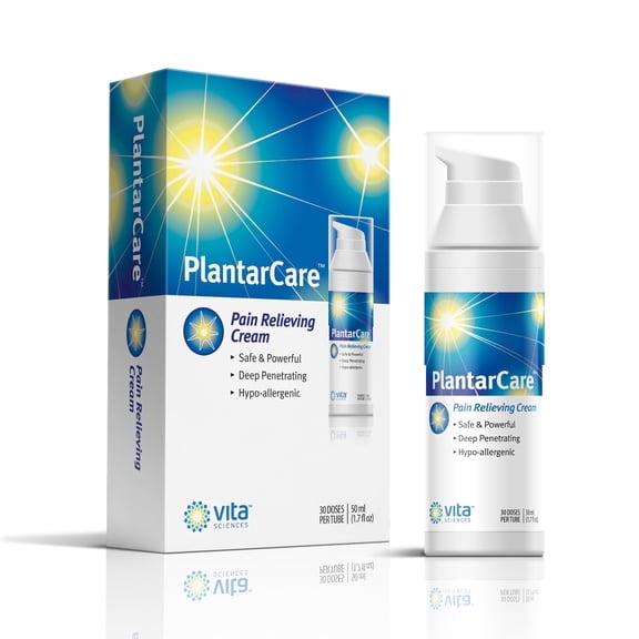 Vita Sciences PlantarCare, Topical Plantar Fasciitis Support Cream with Capsaicin, 1.7 oz