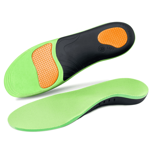 BDUN Orthotics Inserts for Men Women, Plantar Fasciitis High Arch Support Inserts, Flat feet Shoe Insoles Absorb Shock, M