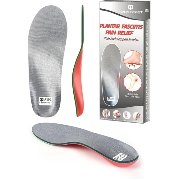 Plantar Fasciitis Insoles, High Arch Support Inserts for Flat Feet, Foot Pain, Heel Pain, Over Pronation Orthotics Shoe Insoles for Men Women-G