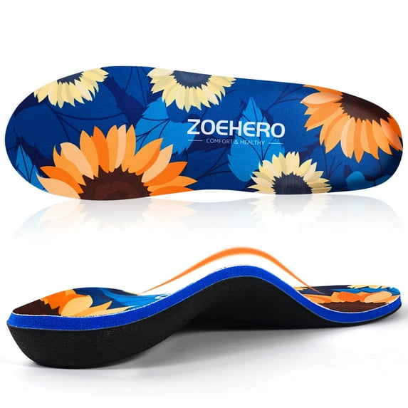 Plantar Fasciitis Insoles for Men Women,Arch Support Inserts for Plantar Fasciitis Relief,Flat Feet Insoles,Foot Pain Relief,Comfort Shoe Insoles for Standing All Day,Hiking