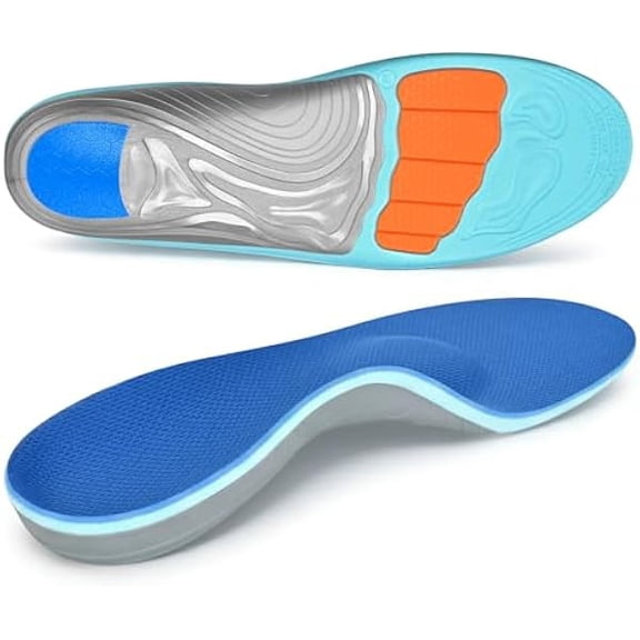 Plantar Fasciitis Insoles for Men & Women, Orthotic Arch Support Shoe Inserts, Shock Absorption Comfort Insoles for Flat Feet, OverPronation and Metatarsalgia(29CM(UK8.5-10))