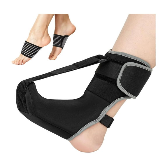 Plantar Fasciitis Night Splint Adjustable Night Splint for Plantar Fasciitis Foot Drop Breathable Sbr Ankle Brace with Arch Support Non-slip for Pain