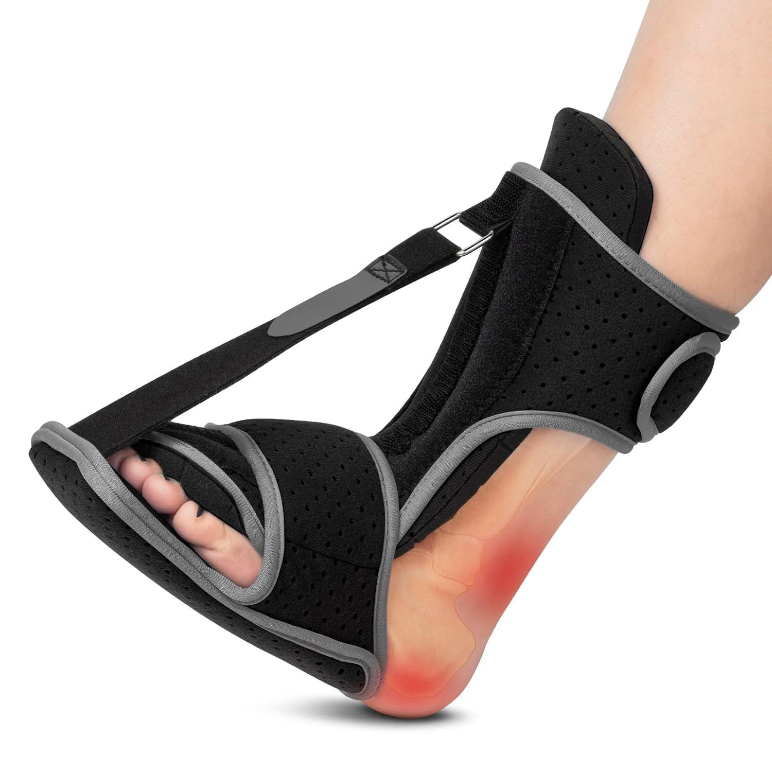 Plantar Fasciitis Night Splint: Plantar Fasciitis Bracket, Used to Relieve Pain Caused by Plantar Fasciitis, Heel Tendinitis, Foot Ptosis, Flat Arch, and Heel Bone spurs | Male Female Equal
