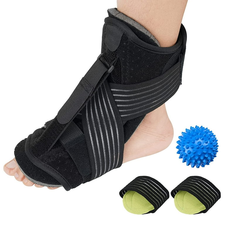 Plantar Fasciitis Night Splint Plantar Fasciitis Relief Brace Achilles Tendonitis Support Foot Drop black