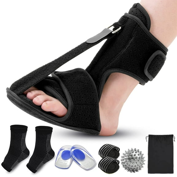 Plantar Fasciitis Night Splint, Planters Facetious Relief Brace, Achilles Tendonitis Relief Brace for Men Women, Drop Foot Braces, Plantar Fasciitis Socks Insoles, Massage Ball, Arch Support