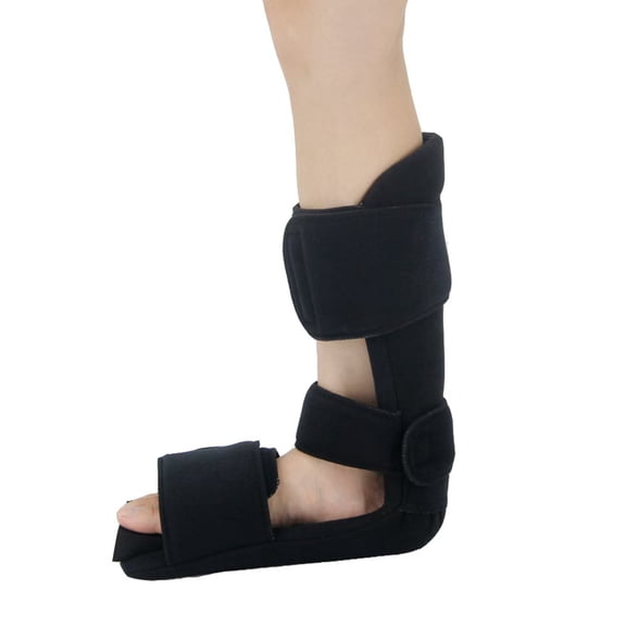 Plantar Fasciitis Night Splint Plus Trigger Point Stretch Wedges - Soft Leg Brace Support, Orthopedic Sleeping Immobilizer Stretch Boot