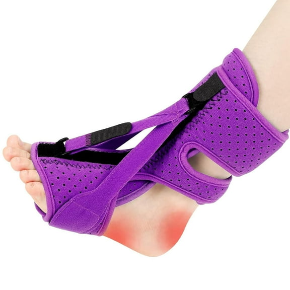Plantar Fasciitis Night Splint-Upgrade 3 Adjustable Planter Facetious Relief Brace,Plantar Fasciitis Relief Women Men Straps,Support Relief Foot Drop Achilles Tendonitis Day Night(Purple-1PC)