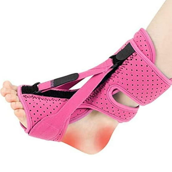 Plantar Fasciitis Night Splint-Upgrade 3 Adjustable Planter Facetious Relief Brace,Plantar Fasciitis Relief Women Men Straps,Support Relief Foot Drop Achilles Tendonitis Day Night(Pink-1PC)