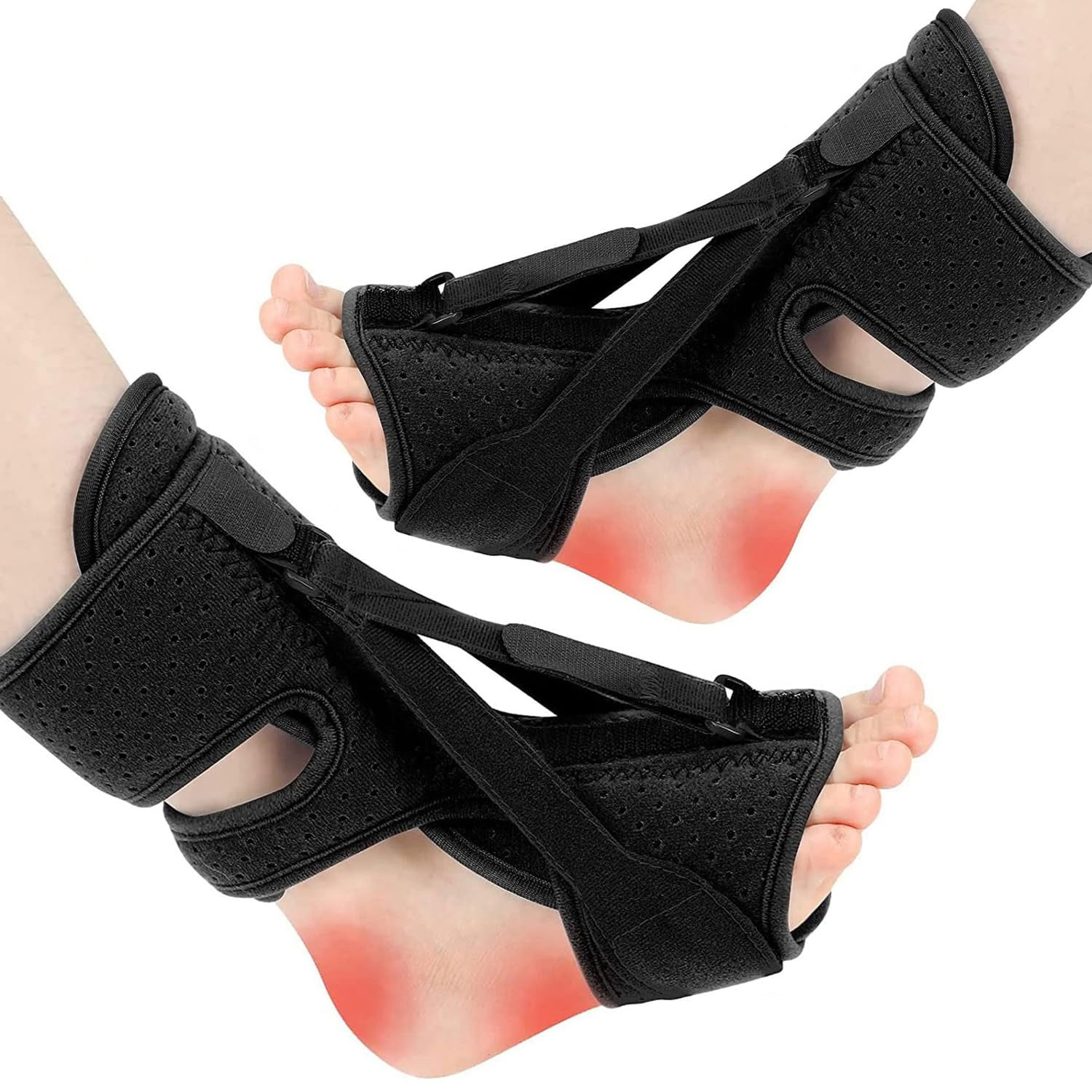 Plantar Fasciitis Night Splint-Upgrade 3 Adjustable Planters Facetious Relief Brace,Plantar Fasciitis Relief Women Men Straps,Support Relief Foot Drop Achilles Tendonitis Day Night(Gray-2PC)