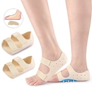 Plantar Fasciitis Relief & Arch Support Heel Cups 1 Pair - 2-in-1 Heel-to-Arch Support for Women & Men, Heel Inserts with Adjustable Straps for Heel Pain & Flat Feet
