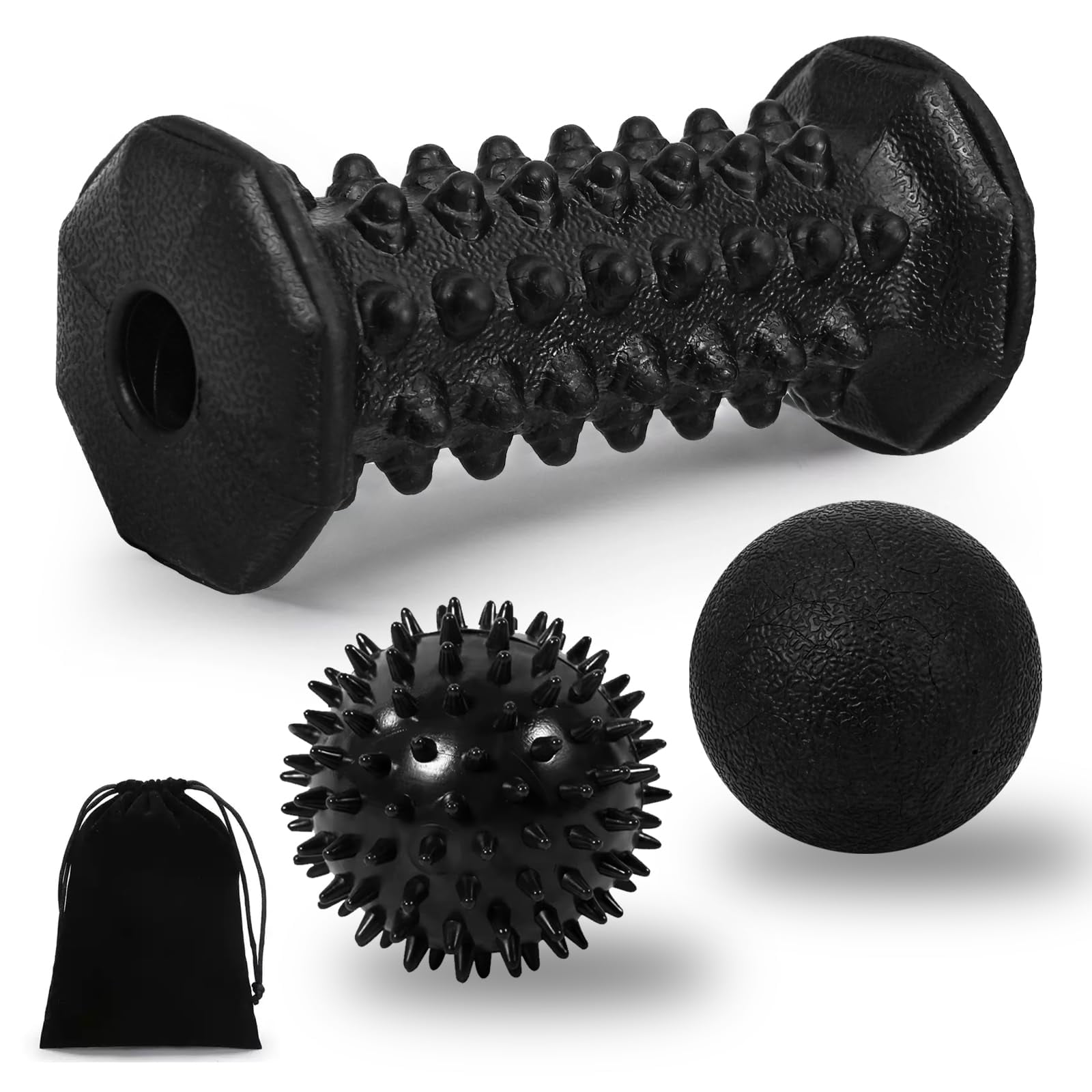 Plantar Fasciitis Relief,Foot Roller AIF4 Massager,Massage Lacrosse Ball,Spiky Ball for Relieve