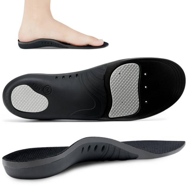 Plantar Fasciitis Relief Insoles (220+lbs) Arch Support Insoles for Flat Feet, Work Boot Insoles