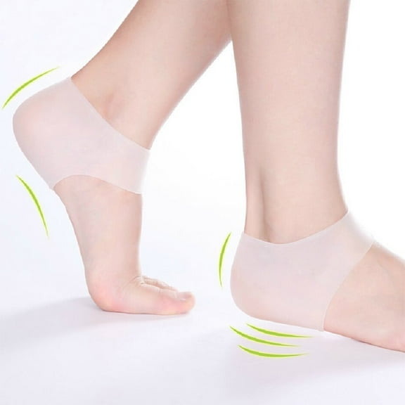 Plantar Fasciitis Shock Absorbing Heel Cushion  Protective Support Sleeve to Soothe and Moisturize Sore Feet and Relieve Pain from Plantar Fasciitis 1 Pair