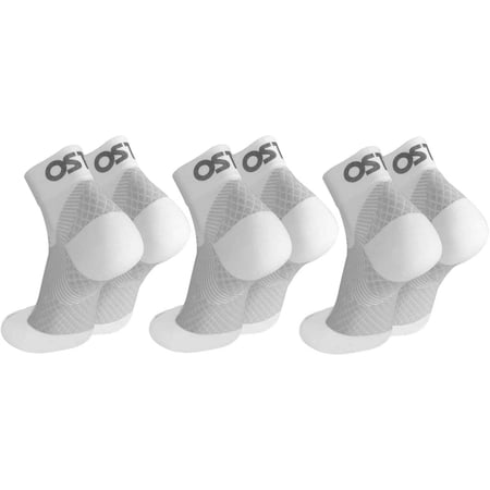 Plantar Fasciitis Socks (XL, White, 3Pack)