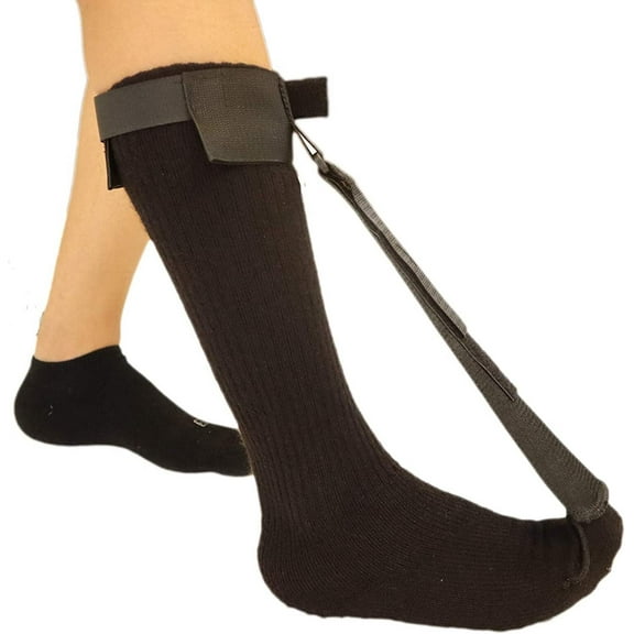 Plantar Fasciitis Stretch Night Sock - for Pain Relief from Plantar Fasciitis and Achilles Tendonitis - Black - XL