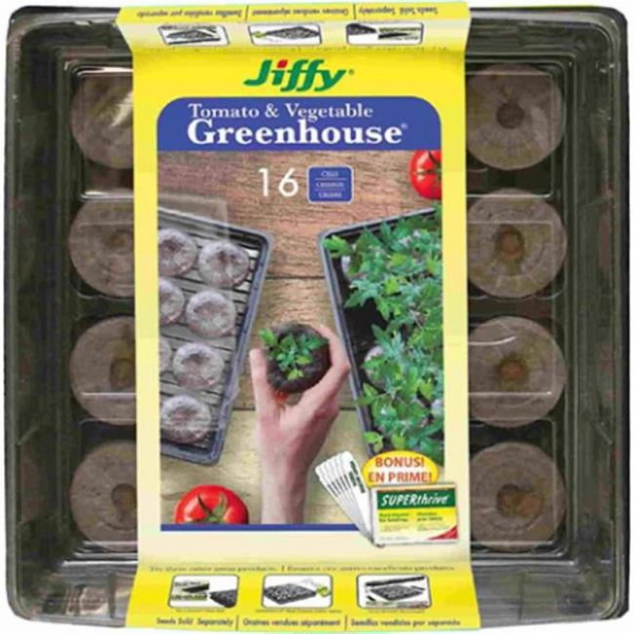 Plantation  16 Pellet Seed Starter Greenhouse Tomato Kit with Superthrive