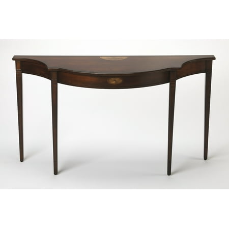 Butler Chester 54"W Demilune Wood Traditional Console Table - Cherry