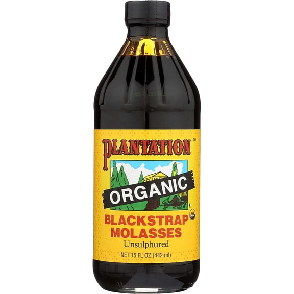 Plantation Organic Blackstrap Molasses -- 15 fl oz Pack of 4