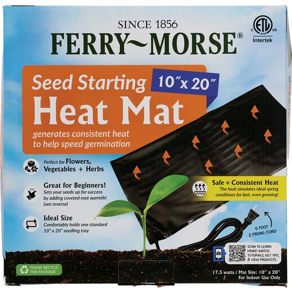 Plantation Products Ferry Morse Heat Mat - 17.5 Watts - Size 1, Black — Residential Use, Standard Application