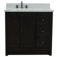 thumbnail image 1 of Bellaterra Home 400100-37L-BA-GYR 37 in. Single Vanity with Granite Top & Rectangle Sink Left Doors & Left Sink, Brown Ash & Gray, 1 of 11