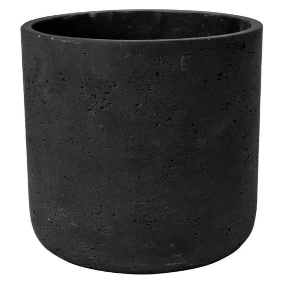 Planter Black Washed Fiberstone indoor and outdoor Flower Pot 7"H x 7"W - by ZRuEzyX