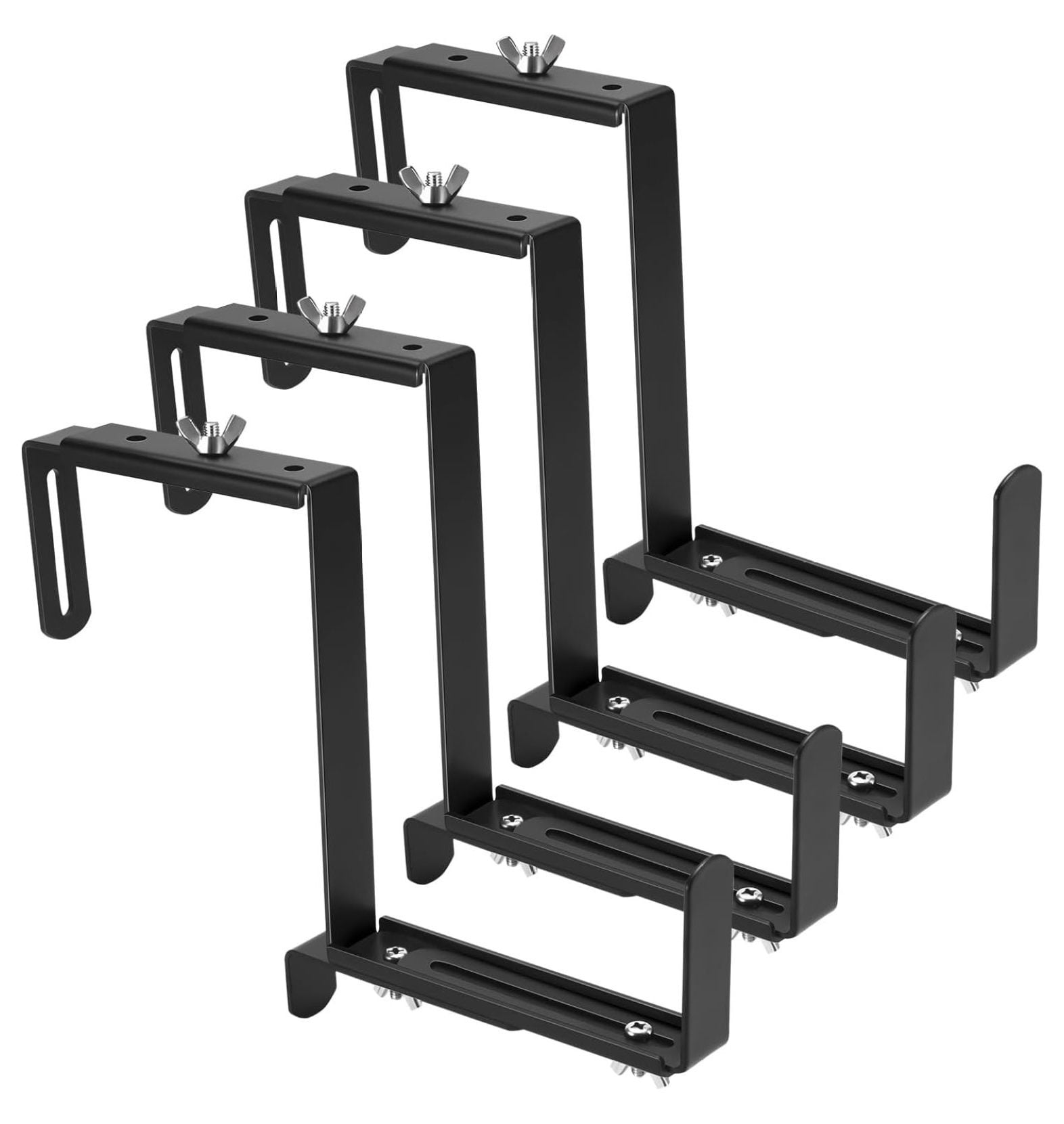 Planter Box Brackets, Adjustable Flower Box Brackets for Deck Railing