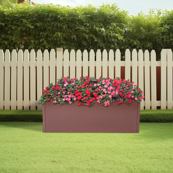 Planter Box, Rectangular Planter Box, 38*15*15in Outdoor Modern Planter For Walkways, Entrances, Front Doors