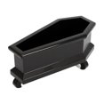 thumbnail image 1 of Planter Box Resin Black Coffin Design 6 X 3.5 X 3 Inch Halloween Table Decor Spooky Home Party Display Accessory, 1 of 7