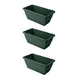 thumbnail image 1 of Planter Boxes Outdoor Flower Pots, 3 Pack Plastic Rectangular Planter Vegetable Flower Planters 13 Inches Rectangular Flower Pots with Saucers for Indoor Outdoor Garden, Patio, Home Decor, 1 of 1