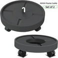 thumbnail image 1 of Planter Caddy with Wheels Heavy Duty Plant Stand Adjustable Plant Roller Base Outdoor Plastic Black DEWEL, 1 of 4