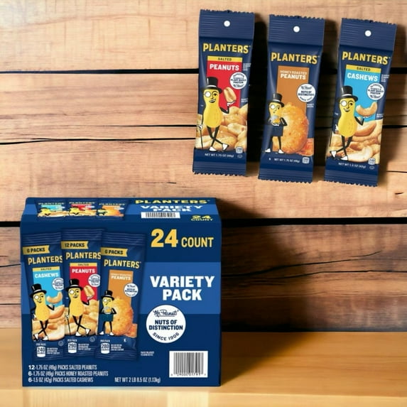 Planter Cashews and Variety Pack (40.5 oz., 24 pk.)