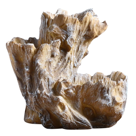 Planter Driftwood Tree Stump Pot Plant Flower Succulent Faux Log Concrete Pots Containers Fake Garden Gardening